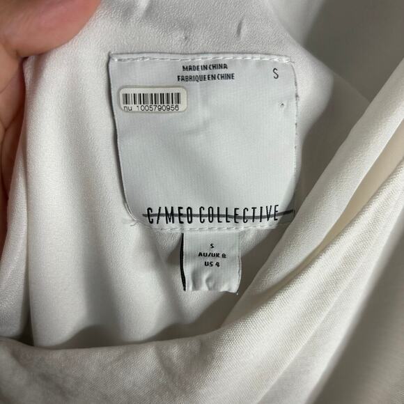 C/MEO Collective Show Them the Shoulder Jumpsuit Ivory Size S - Picture 7 of 7
